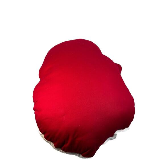 Vintage 18" LARGE Laughing SANTA CLAUS Head Shaped Needlepoint Christmas Pillow - Picture 3 of 7